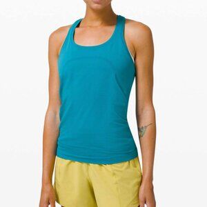 Women Lululemon Swiftly Tech Racerback 2.0 Slim Fit Hawaiian Blue Size 4